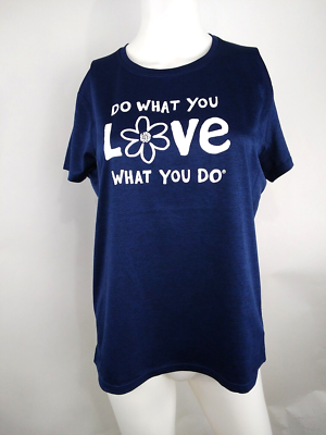 、 Life is Good Women Active S/S Tee Do What You Love Daisy Blue