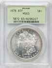 1878 Morgan Silver Dollar 8TF 8 Tail Feathers $1 PCGS MS63