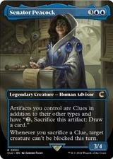 1 x Senator Peacock - Borderless - Ravnica: Clue Edition - LP - MTG