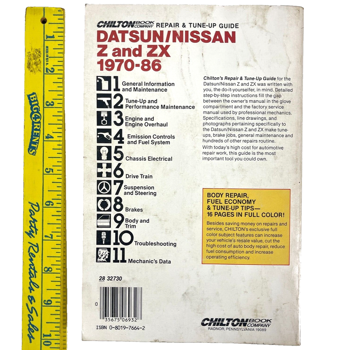 Chilton Datsun Nissan Z ZX 1970-1986 Book Repair Tune Up Guide Pb