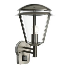 Saxby Inova Outdoor Steel Wall Lantern Security PIR Motion Sensor Light IP44