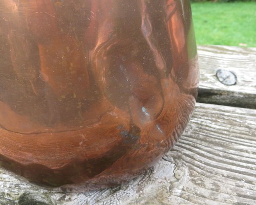 Antique Benham & Froud Victorian Rounded Copper Saucepan with Lid - 9 1/2 Pint - Picture 4 of 15