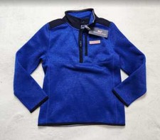 New boys S Vineyard Vines Mountain sweater fleece quarter zip pullover sweater