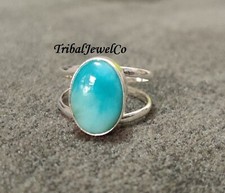 Aqua Chalcedony Ring 925 Sterling Silver, Women Ring Gift For Her, Handmade Ring