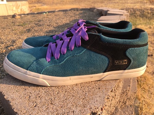 Vox Teal Blue Suede Leather Purple 