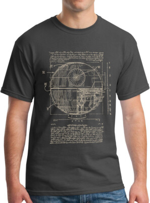 Vitruvian Leonardo Da Vinci Death Star T-Shirt Space Station