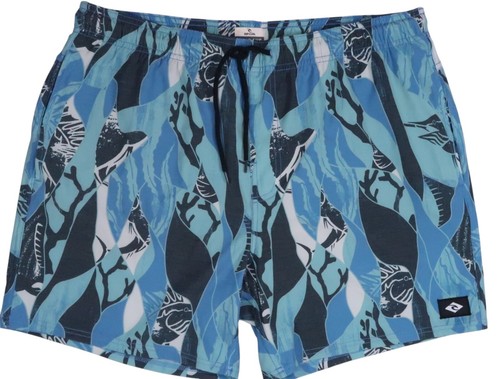 NEW Rip Curl Party Pack 16" Volley Boardshort Blue Yonder XL 36 38 ELASTIC SHORT
