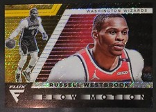 Russell Westbrook 2020-21 Flux FLOW MOTION GOLD PRIZM Insert Card (#'d 07/10)