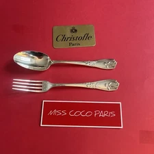 Christofle France Iris Silver Plated Cutlery 21.5 Cm Very Good Condition