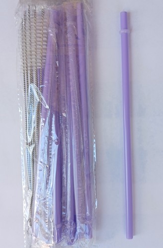 "Pajitas acrílicas reutilizables con anillos - Paquete de 10 sin BPA 9"" | Elige tu color" - Imagen 14 de 20