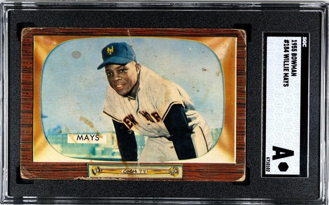 1955 Bowman Willie Mays San Francisco Giants #184 ⭐️💥🎯 SGC Graded A