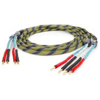 High-End Bananenstecker Lautsprecherkabel 2x 6,3 mm²(9 AWG) ein Paar 2.5M