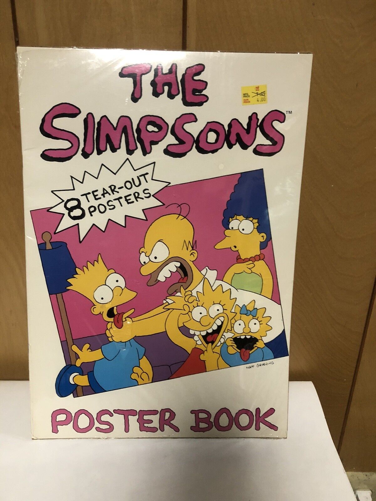 The Simpsons Poster Book 8 tear out posters  sealed 1990 Natychmiastowa dostawa super mile widziane