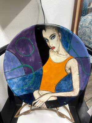 Anatoly Turov Ceramics Handcrafted Plate   Artist Signed Masterpiece
