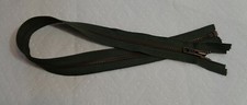 26 inch Dark Olive / Army Green  Antique Brass 5 YKK Zipper Separating New 