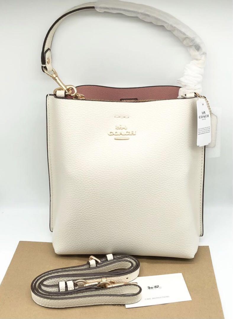 Coach Mollie Bucket Bag 22 Leather Chalk CA177 Shoulder Bag