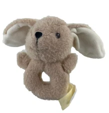 Stuffed Animal Baby Hand Rattle Soft Plush Handheld Ring Toy Baby Rabbit Dog Toy