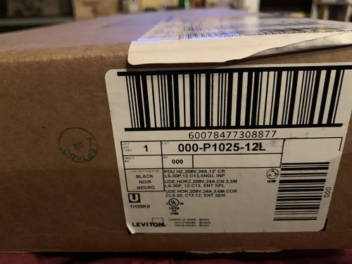 Leviton P1025-12L Horizontal Power Distribution Unit 208 Volt 30 Amp NEMA L6-30 - Picture 4 of 4