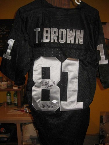 Tim Brown signed Oakland Raiders jersey - JSA Authentic - 2015 HOFer inscription - 第 1/1 張圖片