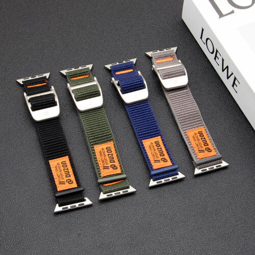 Nylon Loop Strap for Apple Watch Band Ultra 2 49mm Bracelet iwatch 10 9 8 7 6 SE - Picture 7 of 11