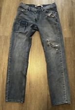 Women's Levi's Levi Strauss 511 Slim Fit Blue Denim 28x28 16 Reg Distressed