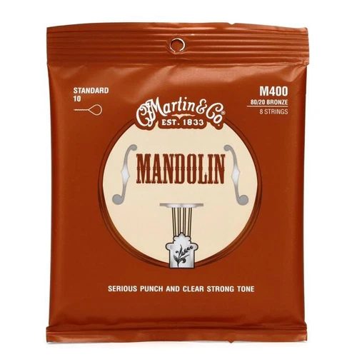 10 Sets Martin M400 Mandolin Strings Standard 10-34 80/20 Bronze Wound M-400