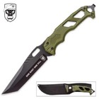SOA Fixed Blade Knife OD Green Handle with Belt Sheath — photo 2
