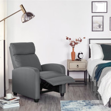 RECLINER CHAIRS Faux Leather with Footrest Choose Your Color