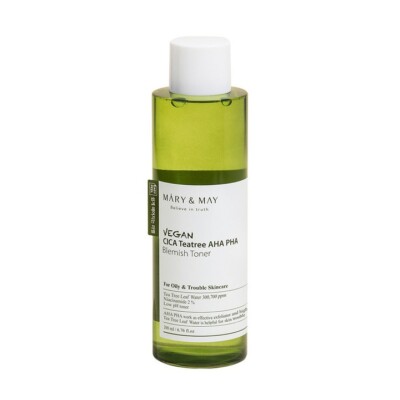 MARY & MAY Vegan CICA Tea Tree AHA PHA Toner 200 ml