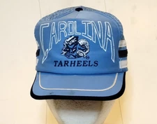 VINTAGE/RARE NORTH CAROLINA Tar Heels SnapBack TRUCKER MESH Hat 1970-80s  USA