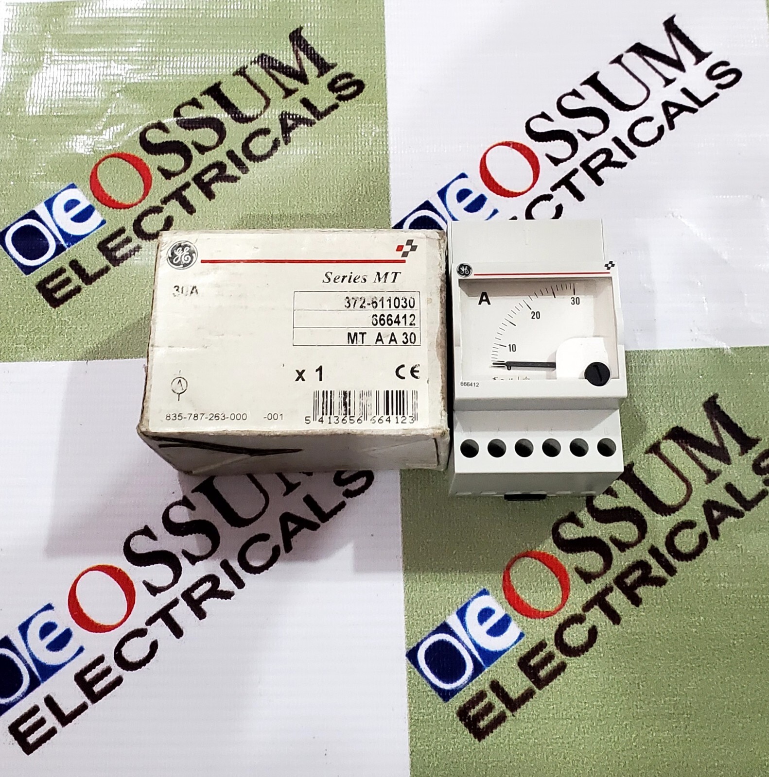 GE 666412 MT A A 30AMP CAPACITY 372-611030 METER VOLTAGE 220VAC FAST ...