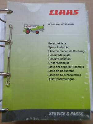 Claas Mähdrescher Lexion 550 + 560 Montana Ersatzteilkatalog