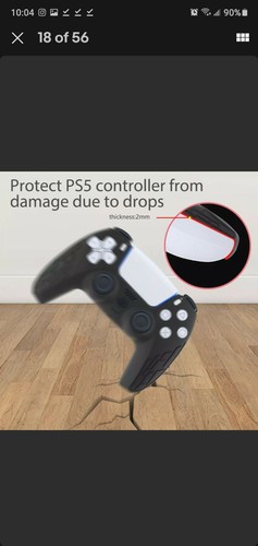 PS5 PlayStation 5 Controller Silicone Case Protection Skin Cover-Bundle (R& W) - Picture 7 of 8
