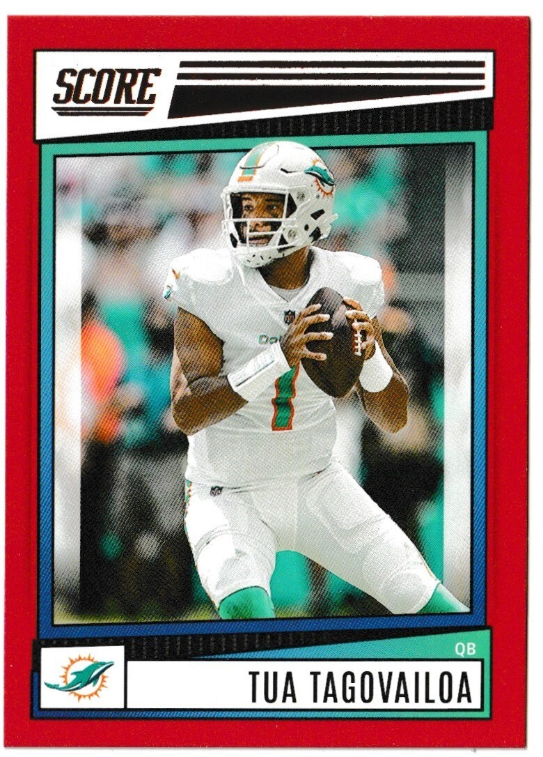 2022 Panini Score Football Red Parallel Tua Tagovailoa #274