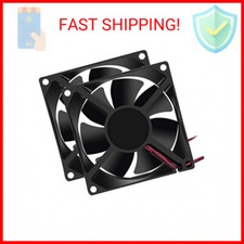 2Pcs 12V 3.14in 0.98in Fan 80mm x 80mm x 25mm Fan DC 12V 8025 Brushless Cooling