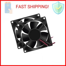 2Pcs 12V 3.14in 0.98in Fan 80mm x 80mm x 25mm Fan DC 12V 8025 Brushless Cooling