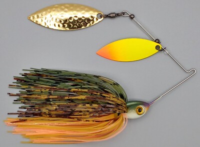 Custom Spinnerbait ~ Sun Perch ~ 3/8 oz Double Willow