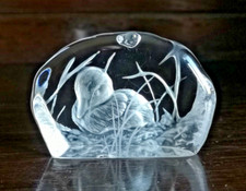 Dartington Crystal Capredoni Signed Duck Paperweight