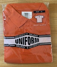 AUTHENTIC GALAXY UNIFORM SHORT SLEEVE SHIRT SIZE XL ORANGE NEW IN PACKAGE