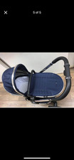 icandy pram peach 5 navy/ chrome pushchair / carrycot