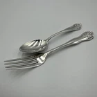 Vintage Gorham Sterling Silver 7" Fork & 5 3/4” Spoon Lancaster W/Mono  antique