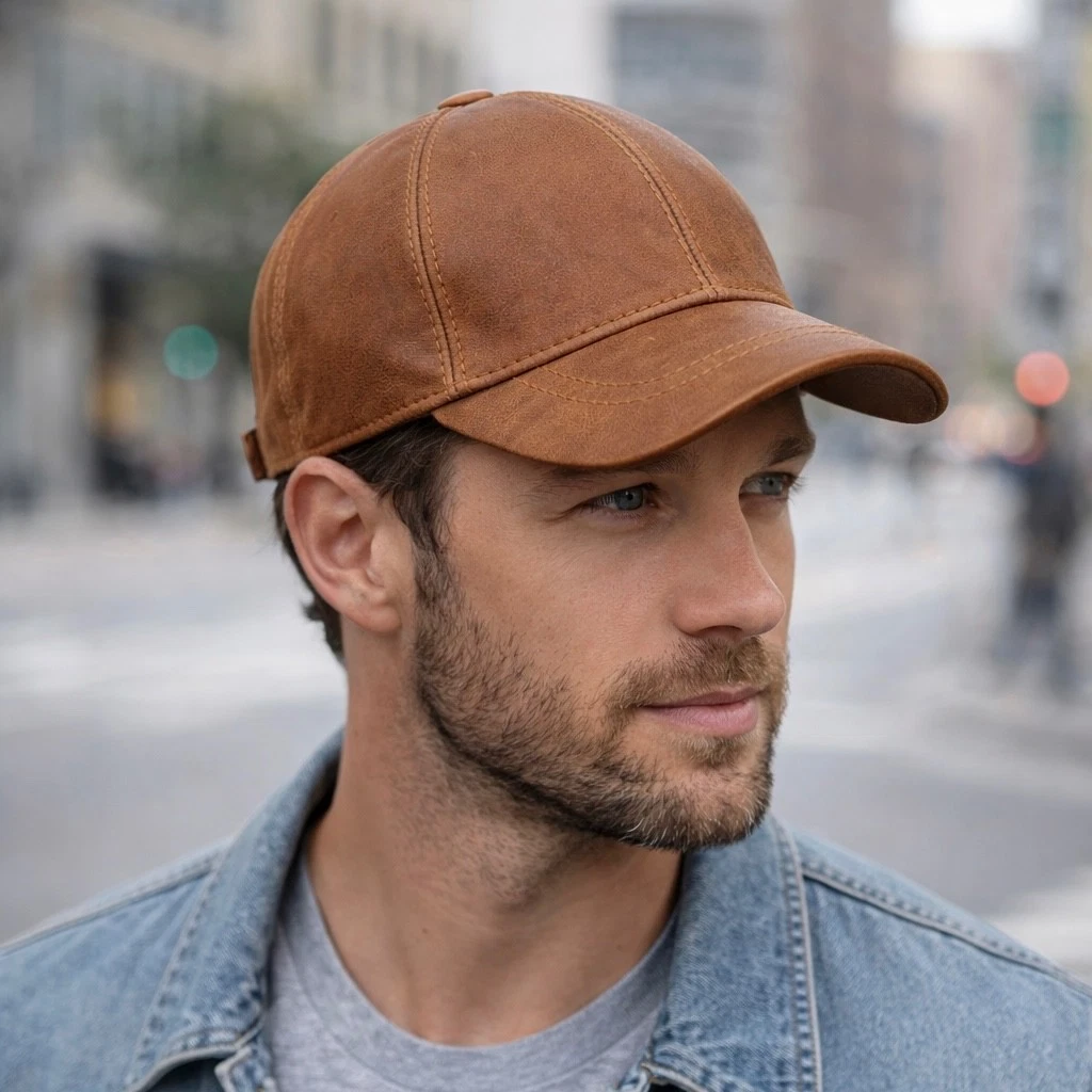 Handmade Real Leather Baseball Cap for Men – Handmade Premium Leather Hat