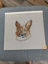 PEMBROKE WELSH CORGI Hand Painted Needlepoint Canvas 14” x 14” VIP NEW #208