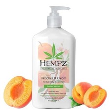 LOT OF 2 Hempz Peach  Cream Herbal Body Moisturizer , 17 fl oz