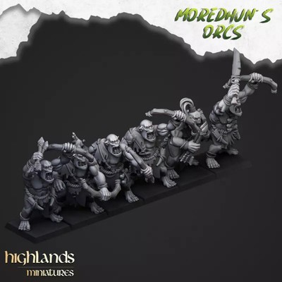 Miniatur Higlands - Orks und Goblins - Cave Orcs Arc - 3D Printed