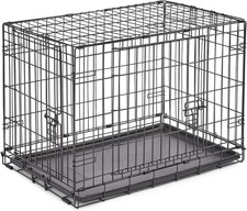 Collapsible Double Door Dog Crate for Medium Breeds - Easy Assembly  Travel