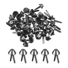200Pcs Bag Feet Stud Spike, 10mm Purse Cone Studs Metal Spike, Black