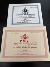 Vintage P-M-C Perfection Master Tailor's Crayons White 2 Boxes