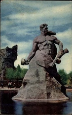 Mamayev Kurgan Volgograd Russia vintage postcard r389