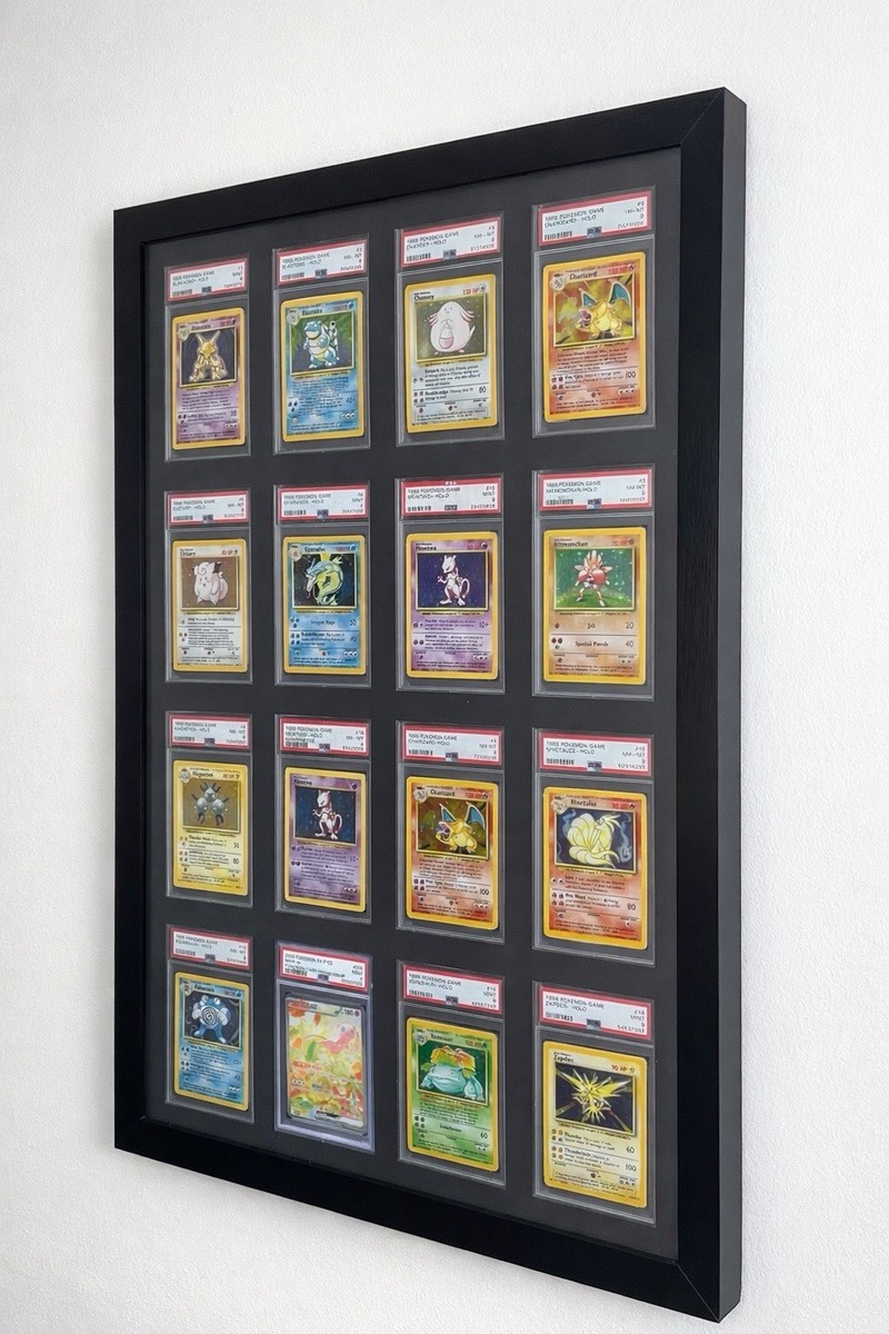 psa graded card wall display 50 Graded Card Case